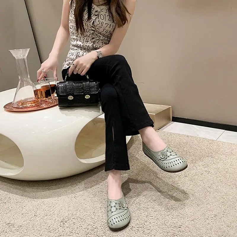 Women's Leather Slip-On Flats