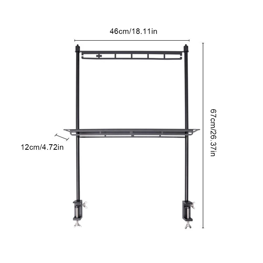 Camping Foldable Storage Rack Aluminum Alloy Table Lantern Stand