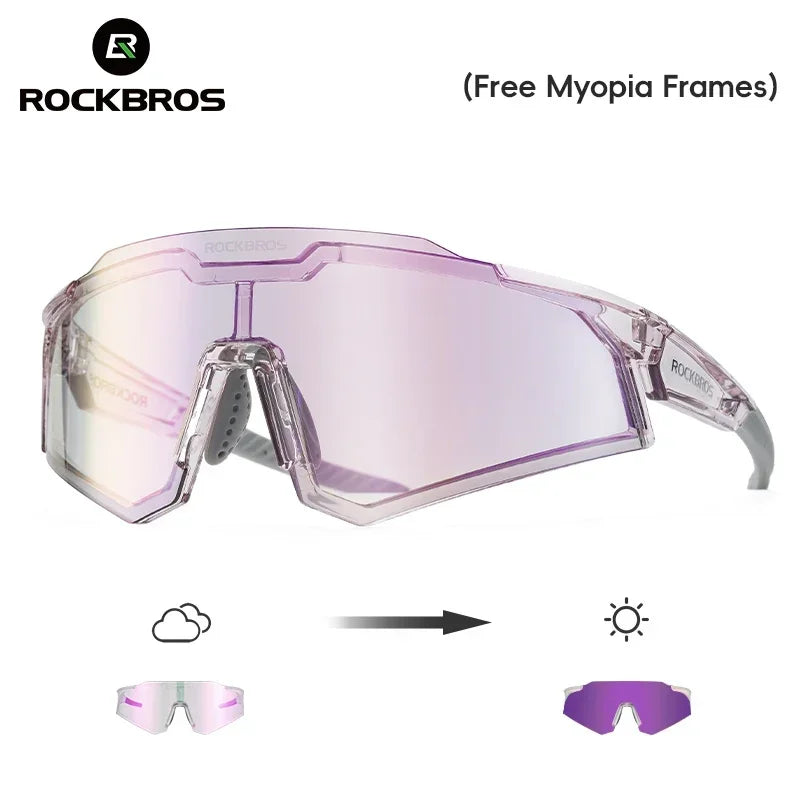 ROCKBROS Cycling Glasses Photochromic Sunglasses Men Women UV400 Protection Goggles Fishing Hiking Eyewear Cycling Glasses