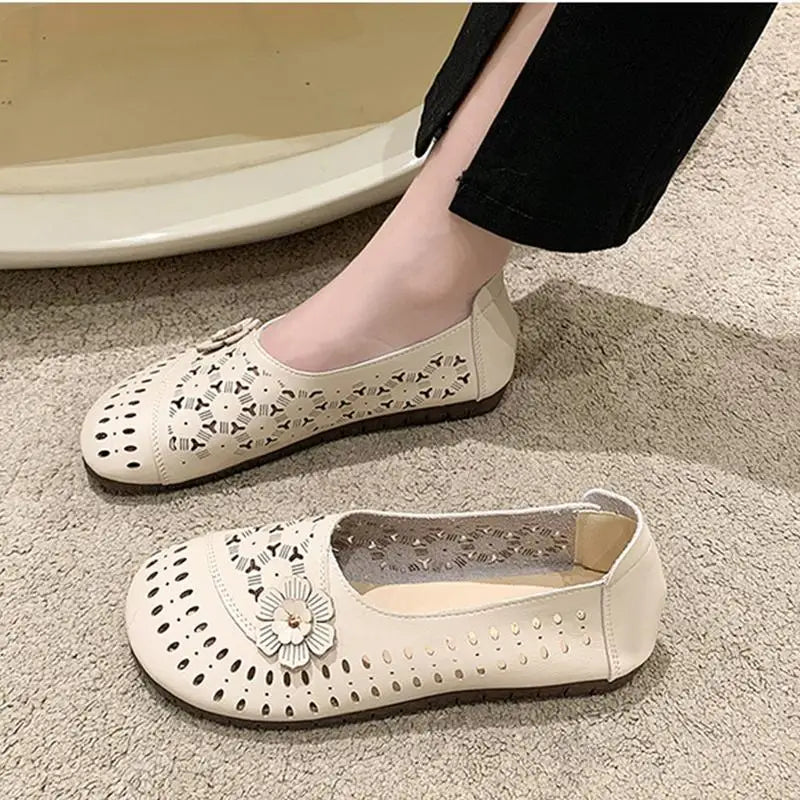 Women's Leather Slip-On Flats