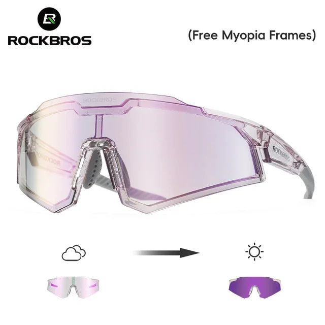 ROCKBROS Cycling Glasses Photochromic Sunglasses Men Women UV400 Protection Goggles Fishing Hiking Eyewear Cycling Glasses