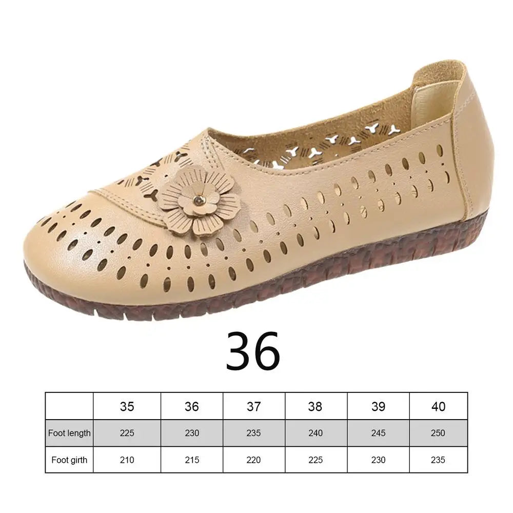 Women's Leather Slip-On Flats