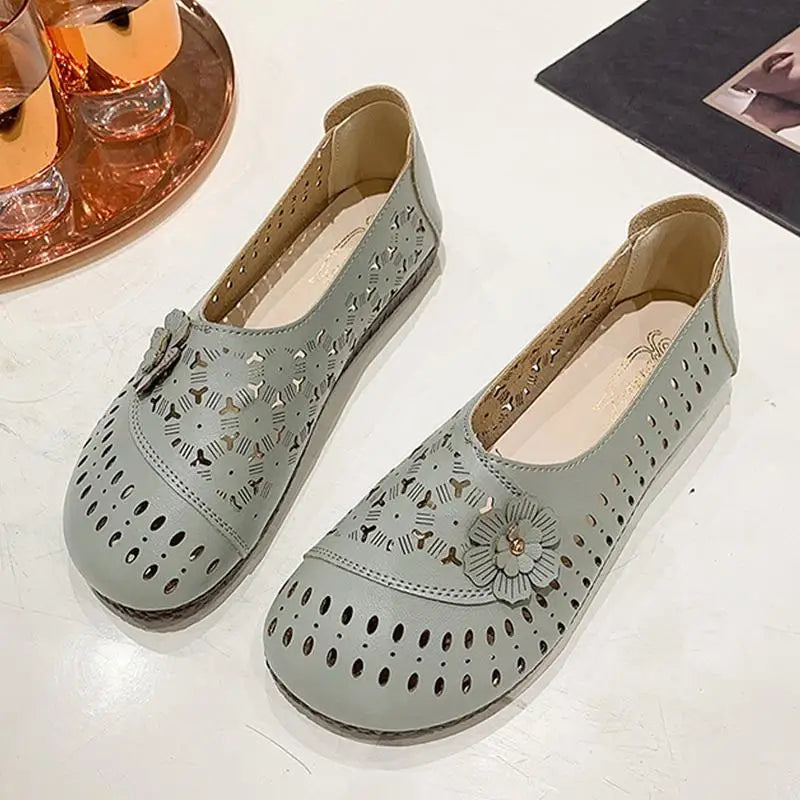 Women's Leather Slip-On Flats