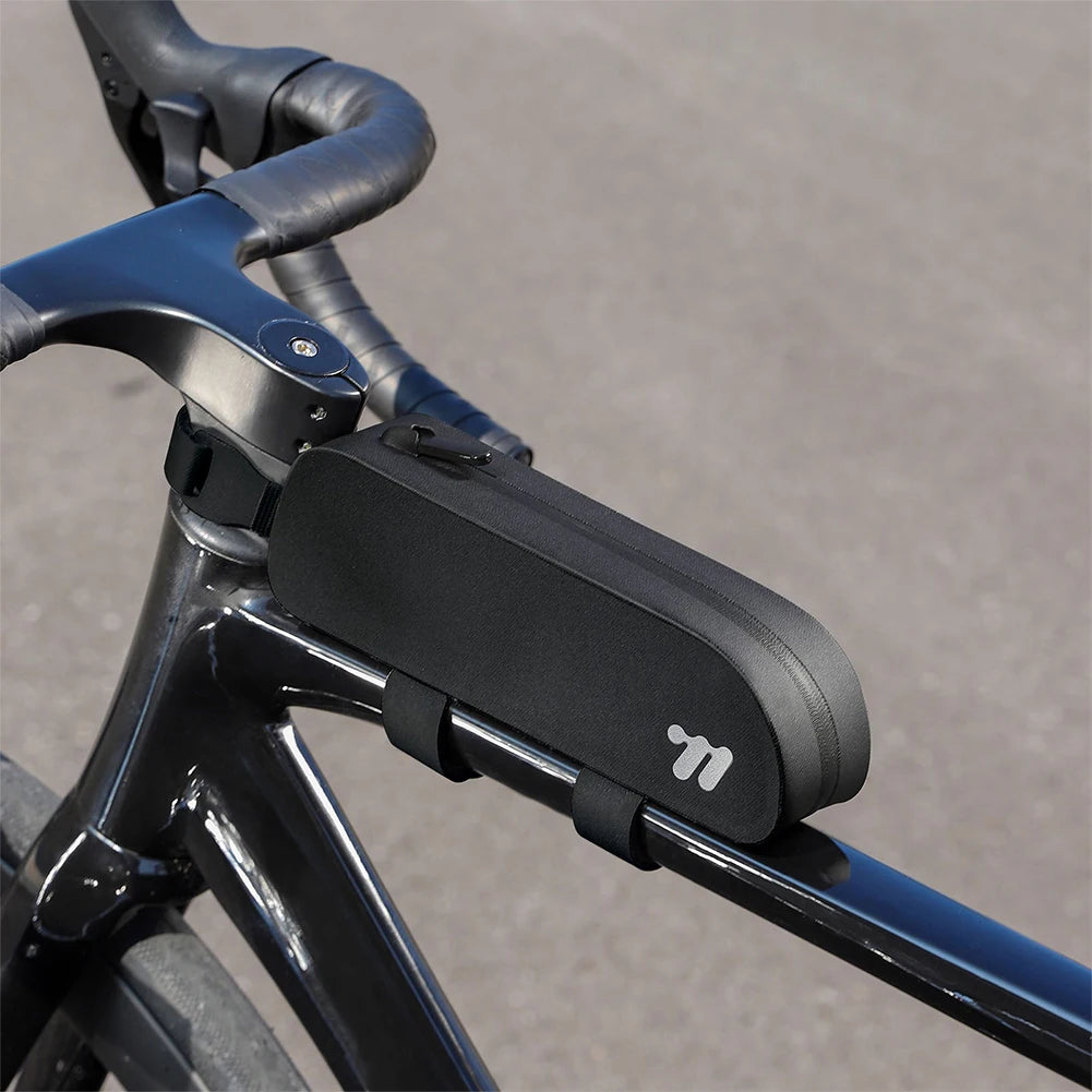 0.7L Bicycle Top Tube Bag Waterproof Cycling Tools Storage Bag TPU Cycling Front Bag for Outdoor Riding