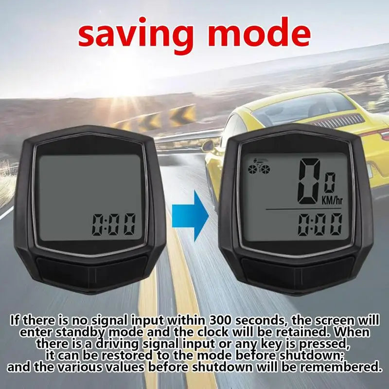Cycling Computer Wired Speedometer Odometer Cycle Computer Bike Accessories Multi-Function Automatic Wake-Up For Mountain Road