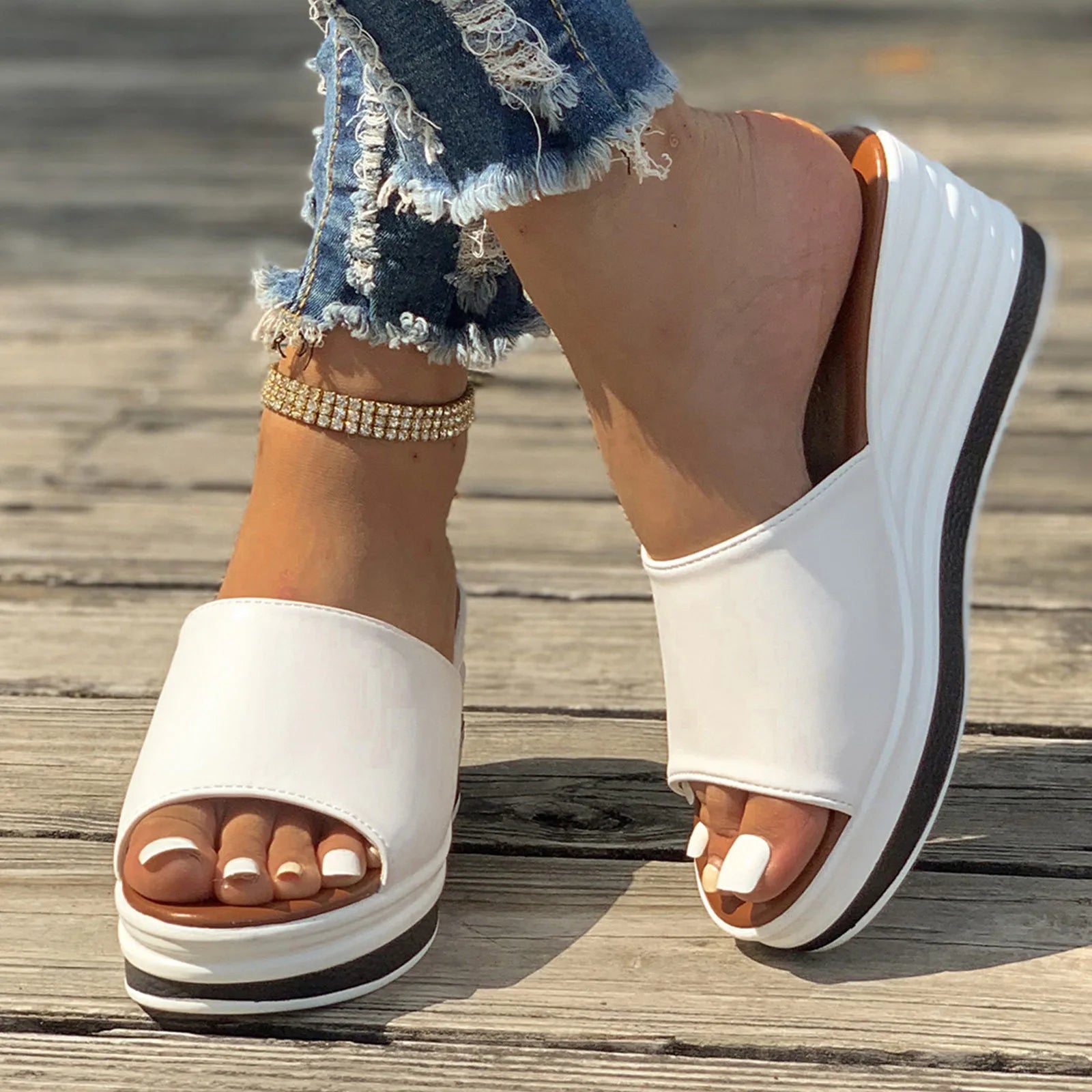 Summer Beach Thick Sole Slippers