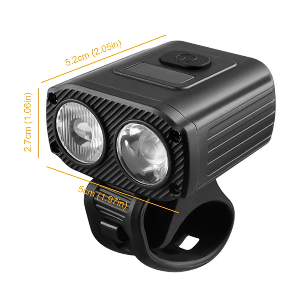 Bike Handlebar Flashlight High Beam Low Beam LED Cycling Lantern USB Charging MTB Road Bike Headlight 550LM Bicycle Accessories