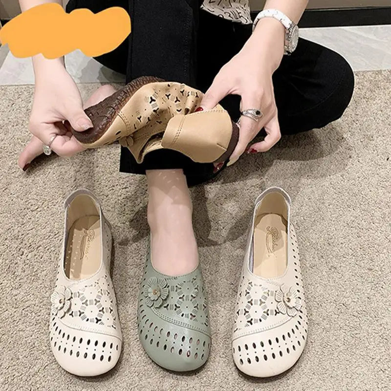 Women's Leather Slip-On Flats